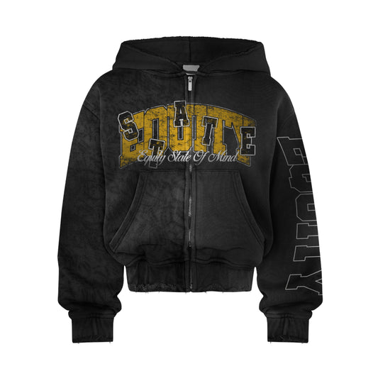 STATE OF STYLE ZIP UP  BLACK